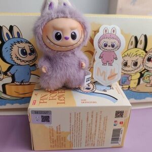 Purple Furry Monster Figurine